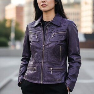 DOLCE VIDA WOMENS MOTO LEATHER JACKET